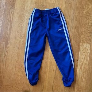 Adidas blue iconic tricot joggers